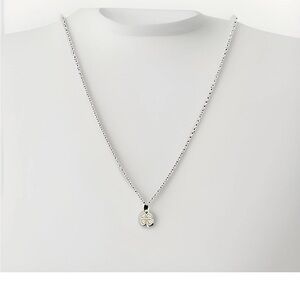 Four Leaf Clover Silver Tone Necklace Silver Tone Chain. St. Patrick’s Day.